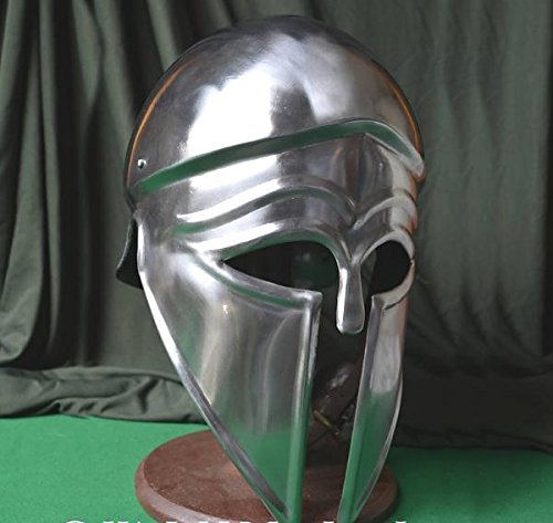 NauticalMart Medieval Italo Corinthian Helmet Silver -One Size