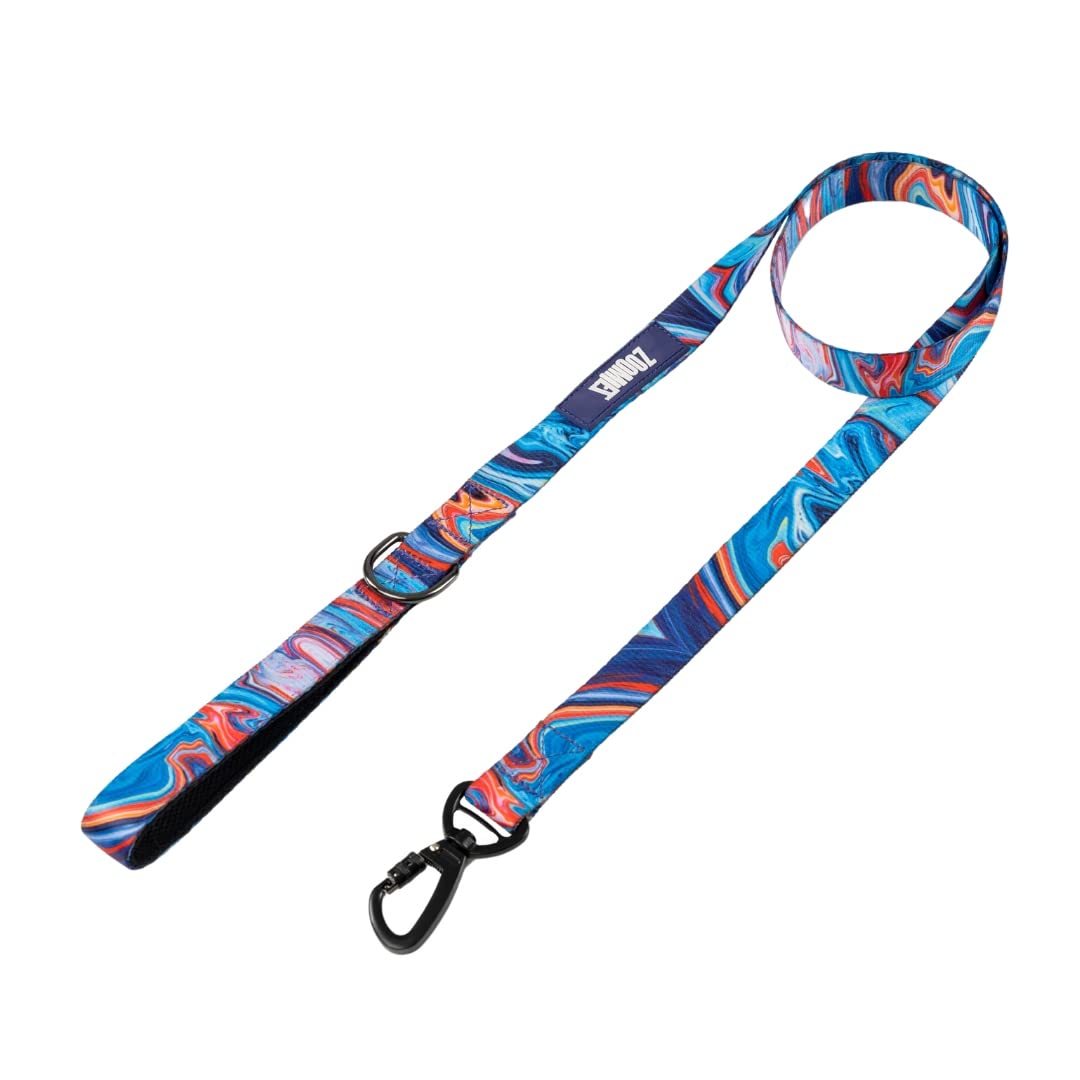 Zoomiez Printed Dog Leash/Lead with Comfortable Padded Handle, 4 Ft with Heavy Duty Slide Locking Hook - Fluid(S) (B0BTS4MF7H) Amazon Price History, Amazon Price Tracker