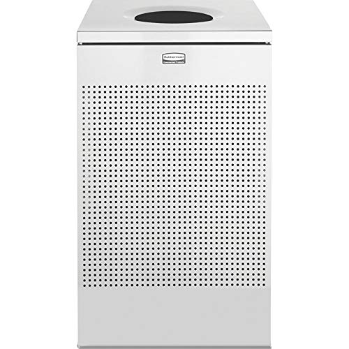 Image of Rubbermaid Commercial Products Silhouette Square Open Top Trash Can, 20 Gal, Stainless Steel, Indoor for Offices /Hotel Lobbies /Front Desk