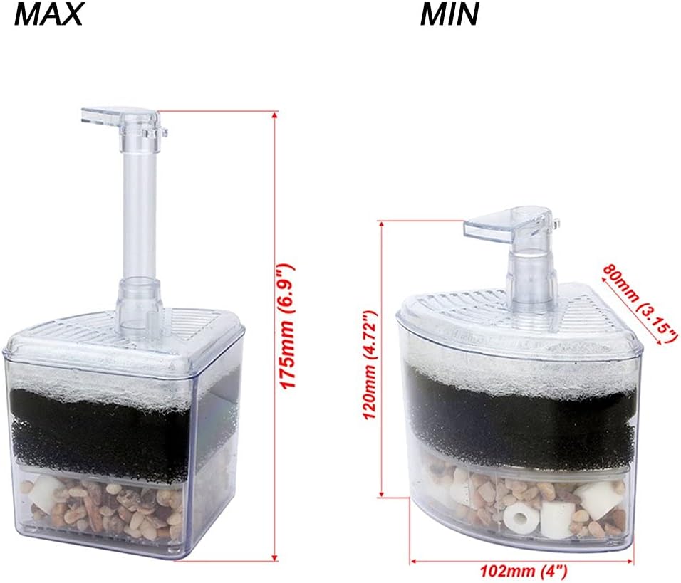 SENZEAL Multi Layer Corner Aquarium Sponges Filter for Fish Tank with