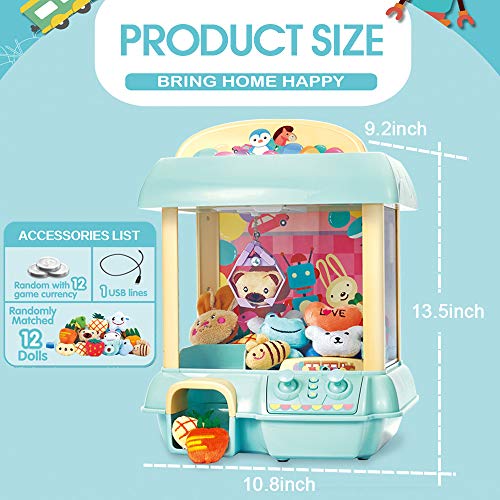GMAXT Claw Machine,C1 Claw Toy,2.4G Remote Control Automatic or Manual Dual Mode Mini Claw Machine, Intelligent System with Music and Lighting, Giving Children The Best Gift
