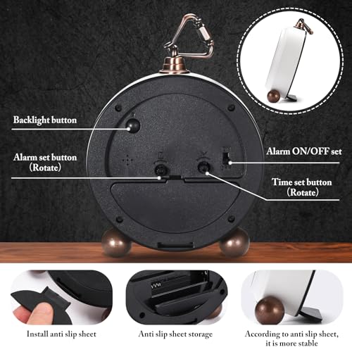 Analogalarmclockbatterypowereddeskclockswithnightlightsilentnontickingretrosimplydesignalarmclocksforlivingroombedroombedsidedormitorydecorgiftwhite Urban Country Home Decor Analog alarm clockbattery powered desk clocks with night lightsilent non tickingretro simply design alarm clocks for living room bedroom bedsidedormitorydecorgift white urban country home decor