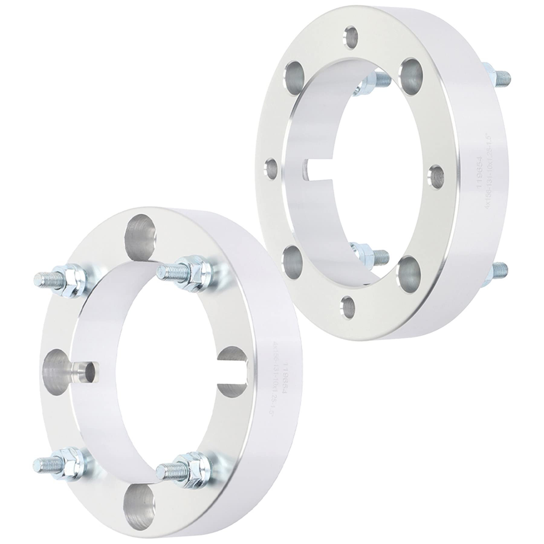 SCITOO 2Pcs 4x156 Wheel Spacers 1.5 inch for Polaris Silver Wheel Adapters