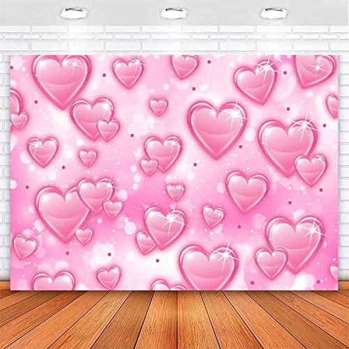 Fondo fotográfico rosa 7x5ft para fiestas y estudios miniatura 1