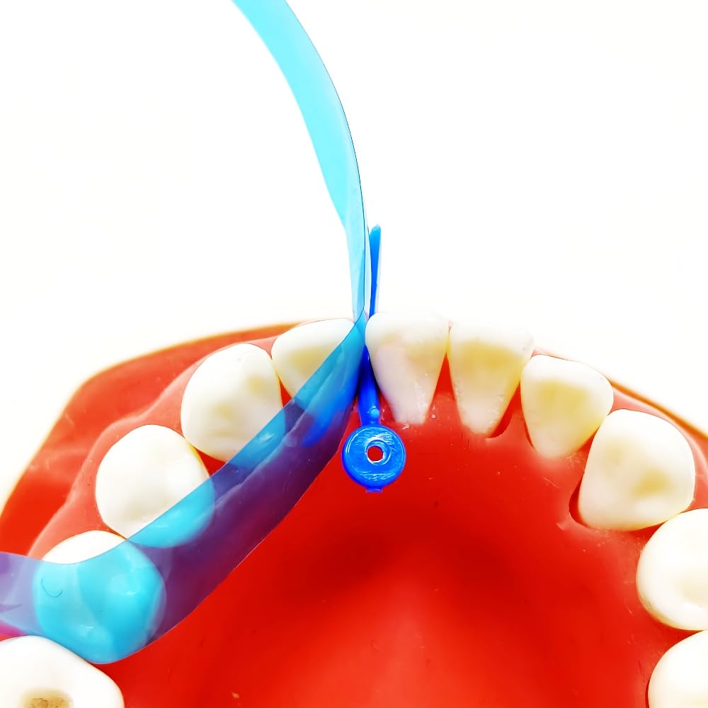 15pcs/Pack Dental Contoured Anterior Matrix Blue Transparent Anterior Polyester Strip Thickness 0.05mm Dental Materials