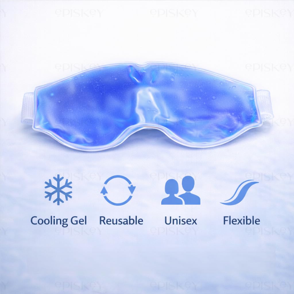 Episkey Cooling Gel Eye Mask with Ice Pad for Sleeping, Pain Relief & Dark Circles for Men & Women, Blue,Pack of 1 — Amazon image 6