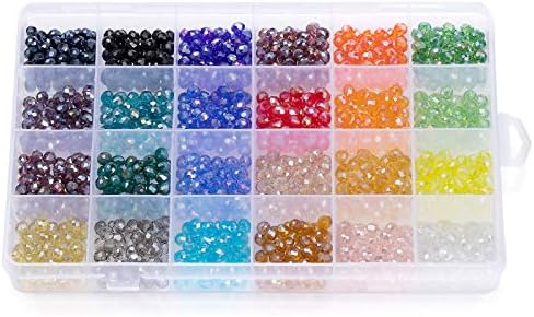 PH PandaHall Lot De 160 Perles De Cristal à Facettes De 8 Couleurs