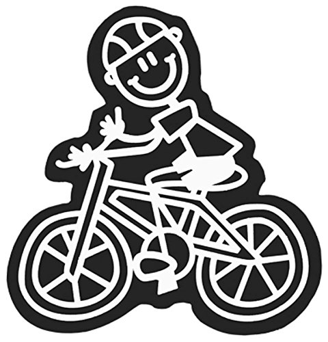 Family Car Decals ADH06656 Pegatina Familia Bicicleta para Coche tamaño 7 cm Alto, NIÑO Bici