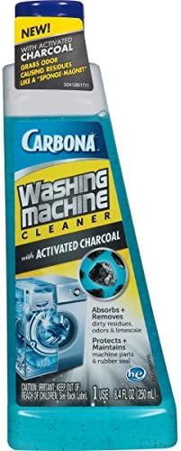 Carbona Washing Machine Cleaner with Activated Charcoal | Removes Odor-Causing Residues | Works in Standard & High Efficiency Washing Machines | 8.4 FL Oz, 1 Pack
