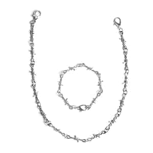 KESOCORAY Punk Gothic Thorns Metal Barbed Wire Chain