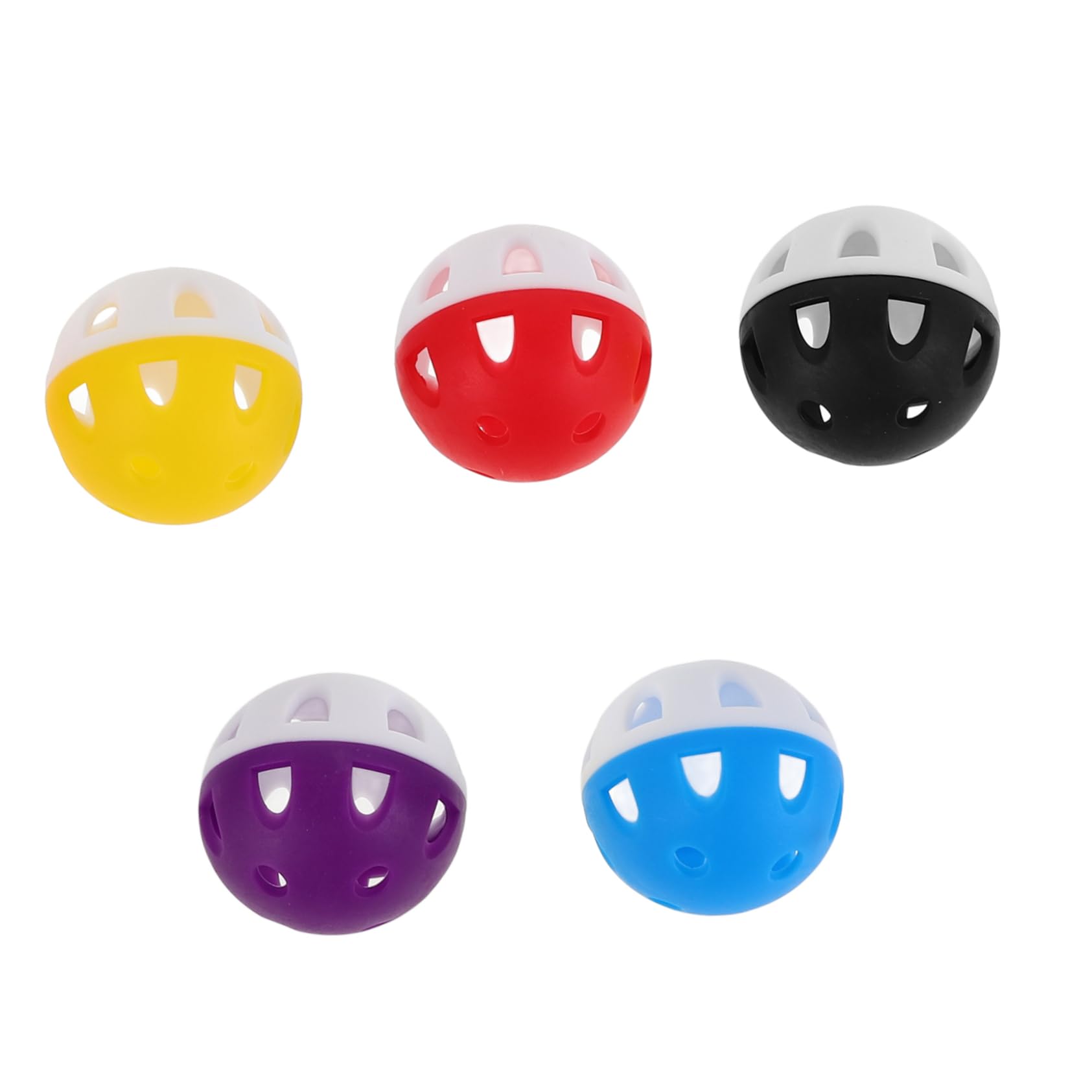 ibasenice 5PCS Colored Eva Golf Practice Balls for Indoor and Outdoor Use Comfortable Grip Versatile Training for Golf and and Backyard Practice