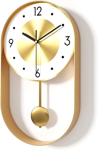 Miniatura 1 de Reloj de pared Reloj de pared moderno con cara de 10 pulgadas, marco de metal decorativo y único, reloj de pared de diseño contemporáneo para sala