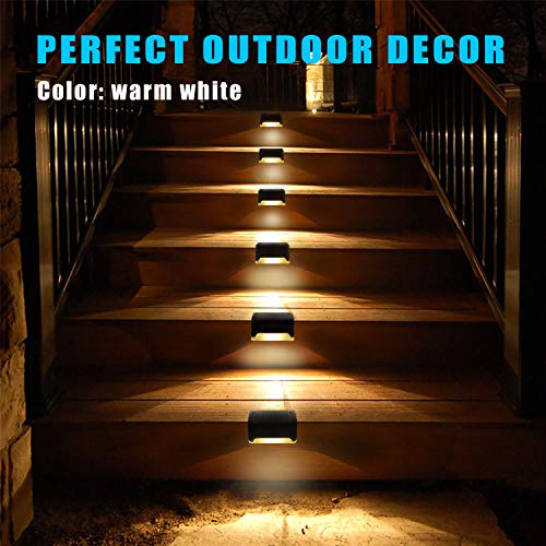 Solar Deck Lights Waterproof Led Solar Lamp Outdoor Warning Warm Light for Steps Decks Pathway Yard Stairs Fences Tent Camping 16 Pack - Thumbnail 5