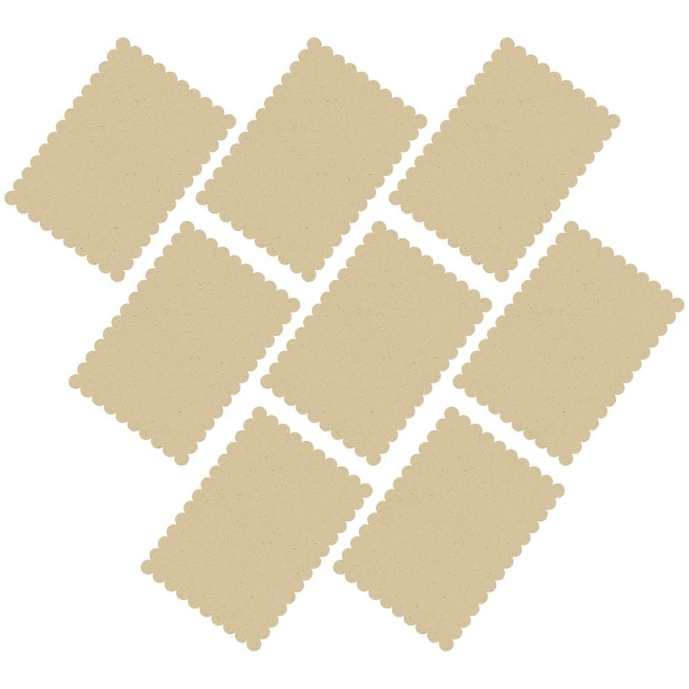 Unique 16078 - Scalloped Kraft Paper Placemats - 8 Count (Pack of 1)