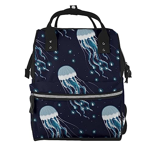 Sac à dos ordinateur et couches méduse pour sorties en famille