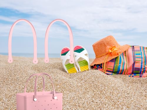 Image of Replacement Straps for Large Rubber Beach Bag, Replacement Handles with 4 Snaps for Rubber Beach Bag, EVA Bag Strap Replacement, Beach Bag Repair Kit