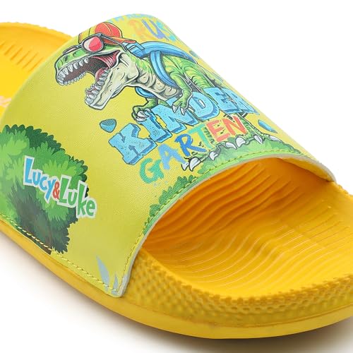 Image of Liberty Lucy & Luke CONNER-2E Casual Printed Slides Slipper For Kids With EVA Sole | Comfortable PU Outsole | Cushioned Footbed | Lightweight and Trendy Design | Stylish Footwear