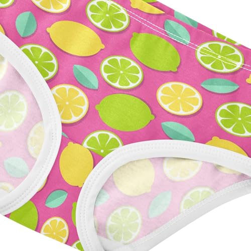 Little Girl Underwear Toddler Panties Kids Undies Lemon Fruits Soft Cotton Briefs 2T-8Y4