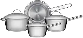 Jogo de Panelas com Fundo Triplo 4 Peça Tramontina Inox, 65650270