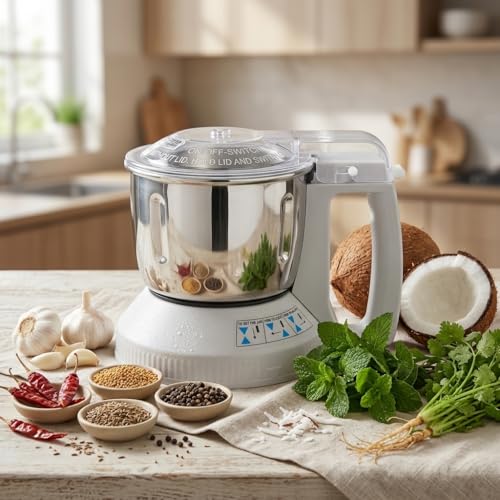 Image of Panasonic AC-310MA 600 ML Multi Jar Steel With Safety Lock (White) (Suitable For MX Series Models AC560, AC555, AC460, AC400, AC360, AC350, AC310, AC300, AC250, AC220, AC210)