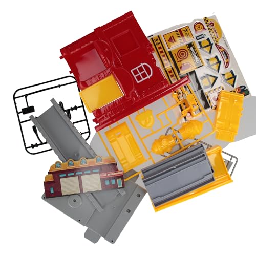 GROßER Parkplatz, Garage Feuerwehr mit Zubehör, Spielzeug für Jungen 3+ (Feuerwehr)