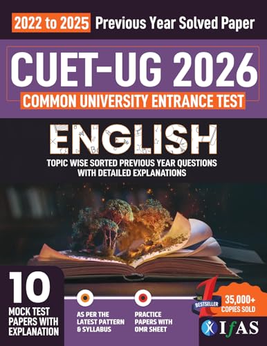 CUET UG English Book 2026 | Previous Year Solved Papers (2022-25)...