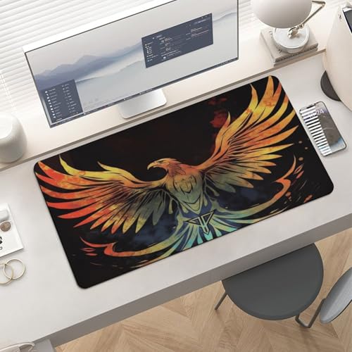 Desk Pad Protector 24x12 Inch amplio de goma blanca antideslizante miniatura 6