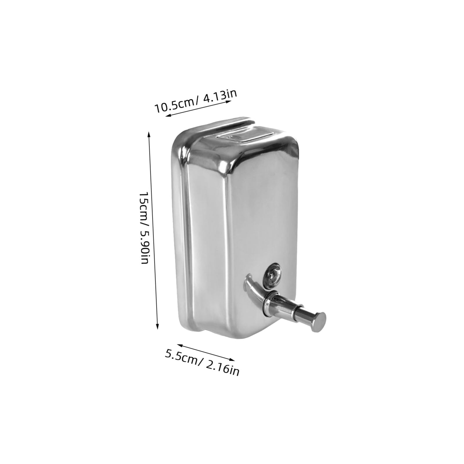 Dispenser di Sapone da Muro Bagno in Acciaio Inossidabile 500ml, Stile Elegante e Semplice, Erogazione Manuale a Pressione per Uso Pratico in Bagno