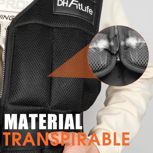 DH FitLife Chaleco Lastrado Ajustable 10/20/30 kg para Musculación y Entrenamiento de Fuerza | Chaleco con Peso | Chaleco para Correr Hombres y Mujeres (Negro - 30kg) - imagen 4