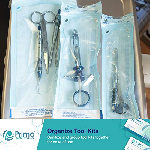 Primo Dental Products Sp350 Self Seal Sterilization Pouches - Autoclave Sterilizer Bags For Dental Tools- Sterilization Bags For Nail Technicians & Tattoo Artists- Size: 3.5 By 10 Inches- Pack Of 200 #TOP4