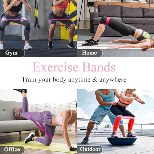 Image of 5 Pack Resistance Bands for Working Out, Workout Equipment, Exercise Bands for Home Gym & Stretching, Pilates Equipment, Fitness Equipment(Pink)