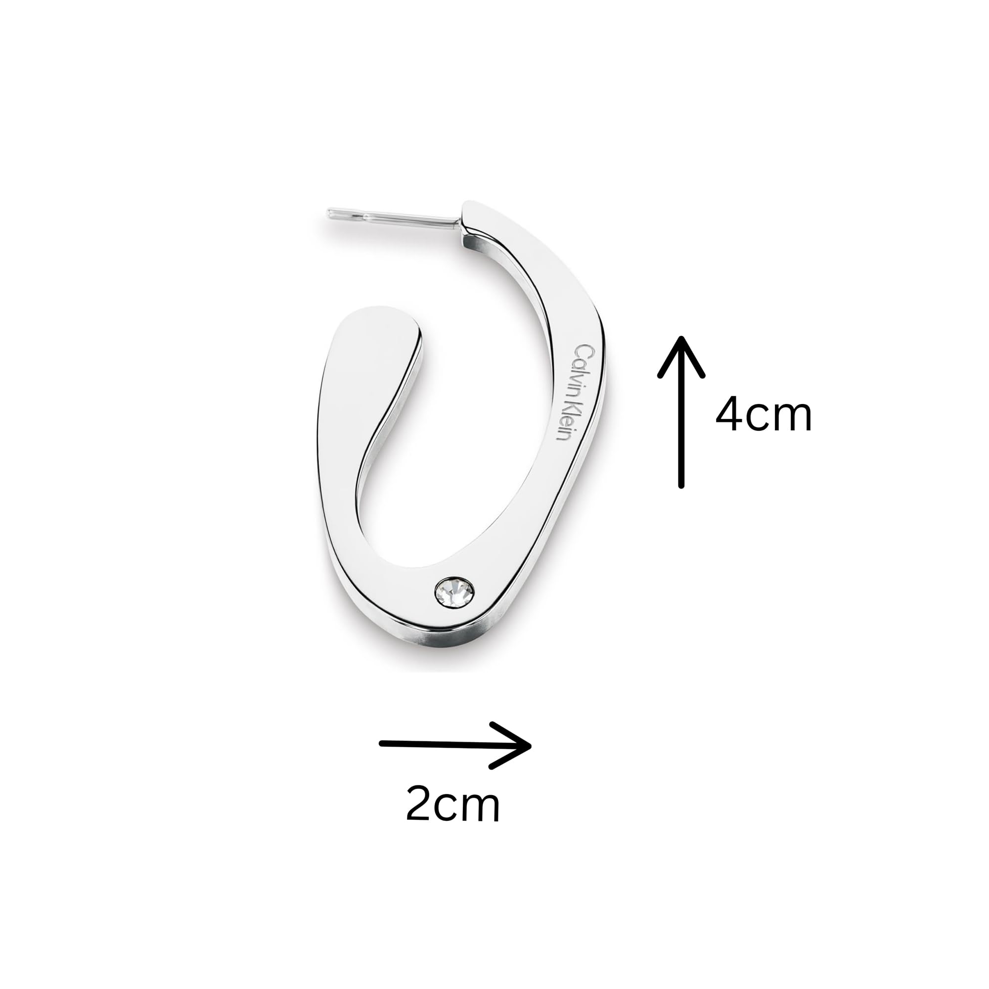 Calvin Klein Creolen für Damen Kollektion HARMONIOUS CONNECTION in Edelstahl verziert mit Kristallen - Erhältlich aus Gold oder Silber