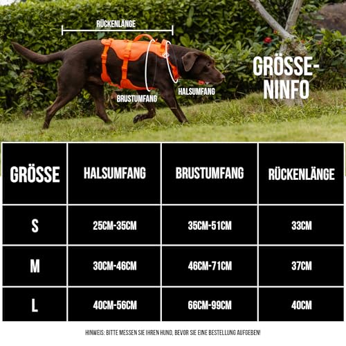 Arblina Hundegeschirr, Sicherheitsgeschirr Hund für Mittelgroße/Große Hunde, Hundegeschirr Ausbruchsicher mit Doppelt Griff, Leichte No Escape Panikgeschirr für Hunde, Orange M