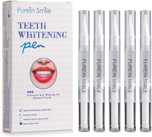 Image of Teeth Whitening Pen 5 Pens 50+ Whitening Treatments -Removes Years of Stains 35% Carbamide Peroxide Tooth Whitener Brush Gel Pen