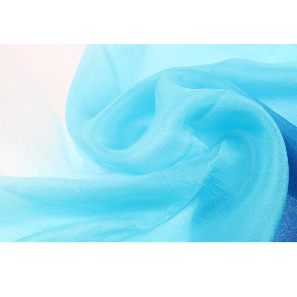 Velo Danza Del Ventre Accessori Danza Indiana Sciarpa Pallina Poi Seta Nylon Manico Ergonomico Robusto Adatto per Esercizi Spettacoli Danza