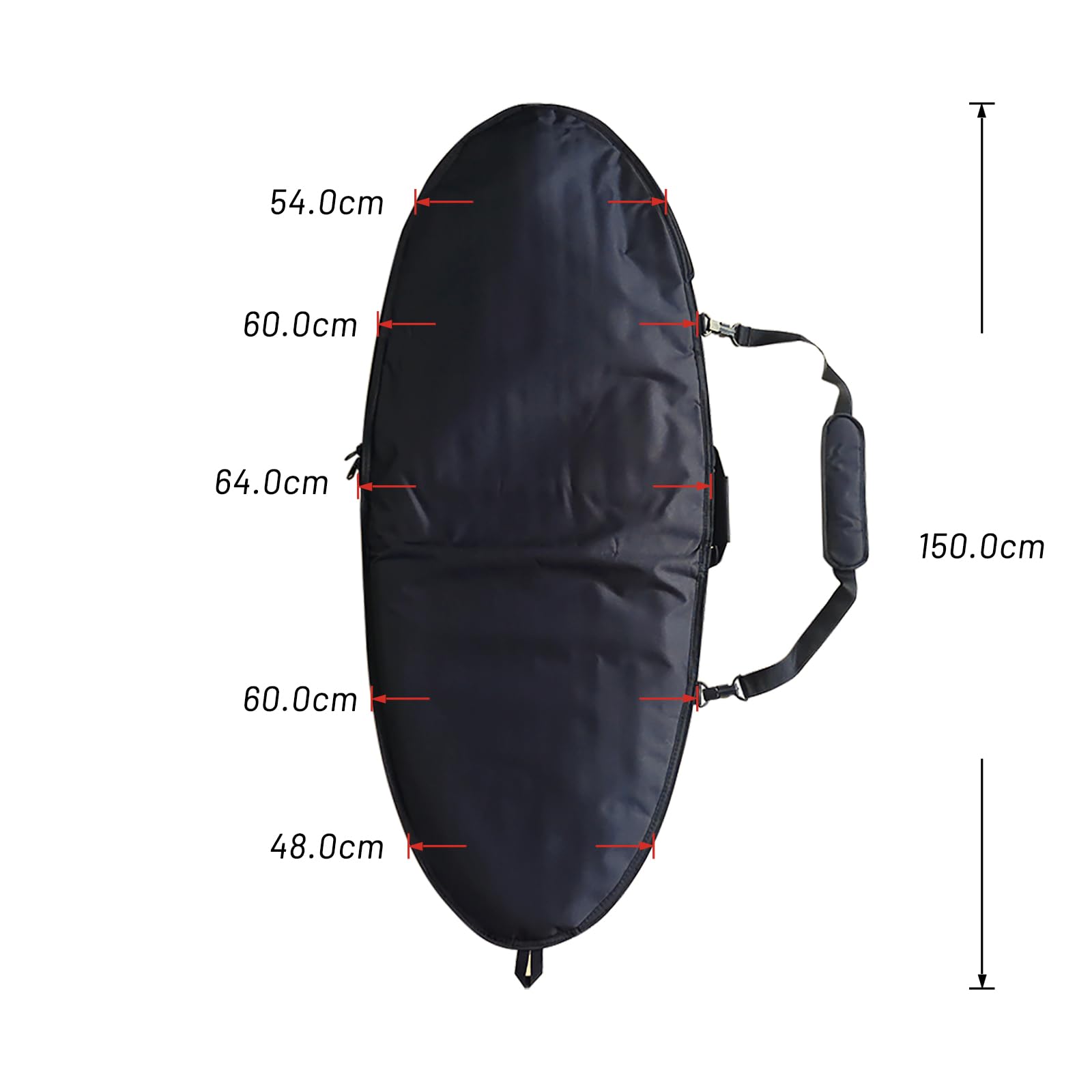 UP SURF Surfboard Bag-surfboard bag travel 4ft-Foam Padding and Durable Cover - Comfortable Shoulder Strap
