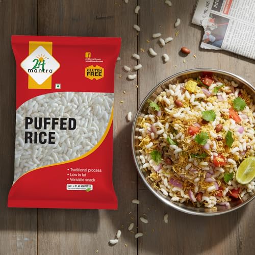 Image of 24 Mantra Organic Puffed Rice /Murmura /Ubbina Annam - 200gms | Pack of 3 | Chemical Free & Pesticides Free | Naturally Gluten-Free
