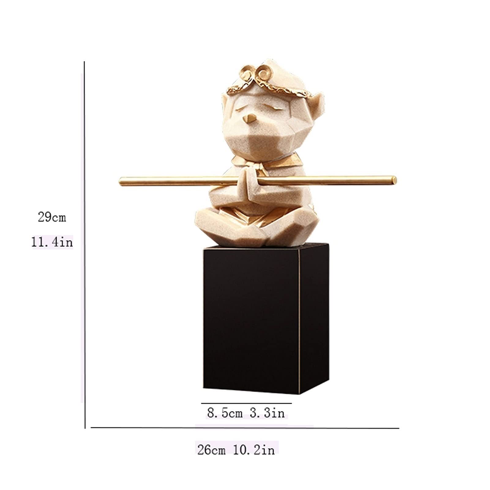 Sun Wukong Statue Decoration Monkey King Dekoracja Żywica Słońce Wukong Ozdoby Małpa Rzemiosła Dasheng Ozdoby Rzemiosła Dom Office Dekoracje Prezenty Home Decor Sun Wukong Statua Figurka Monkey King.
