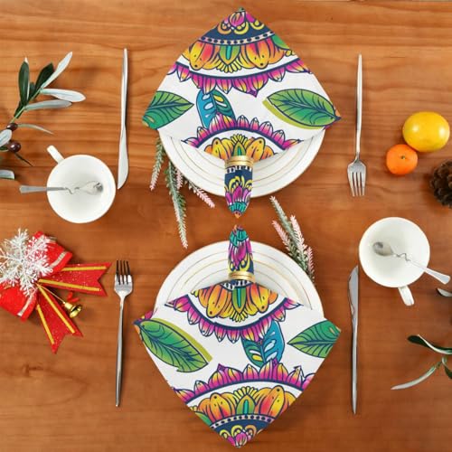 Servilletas de tela multicolor 20 x 20 pulgadas pack 6 miniatura 5