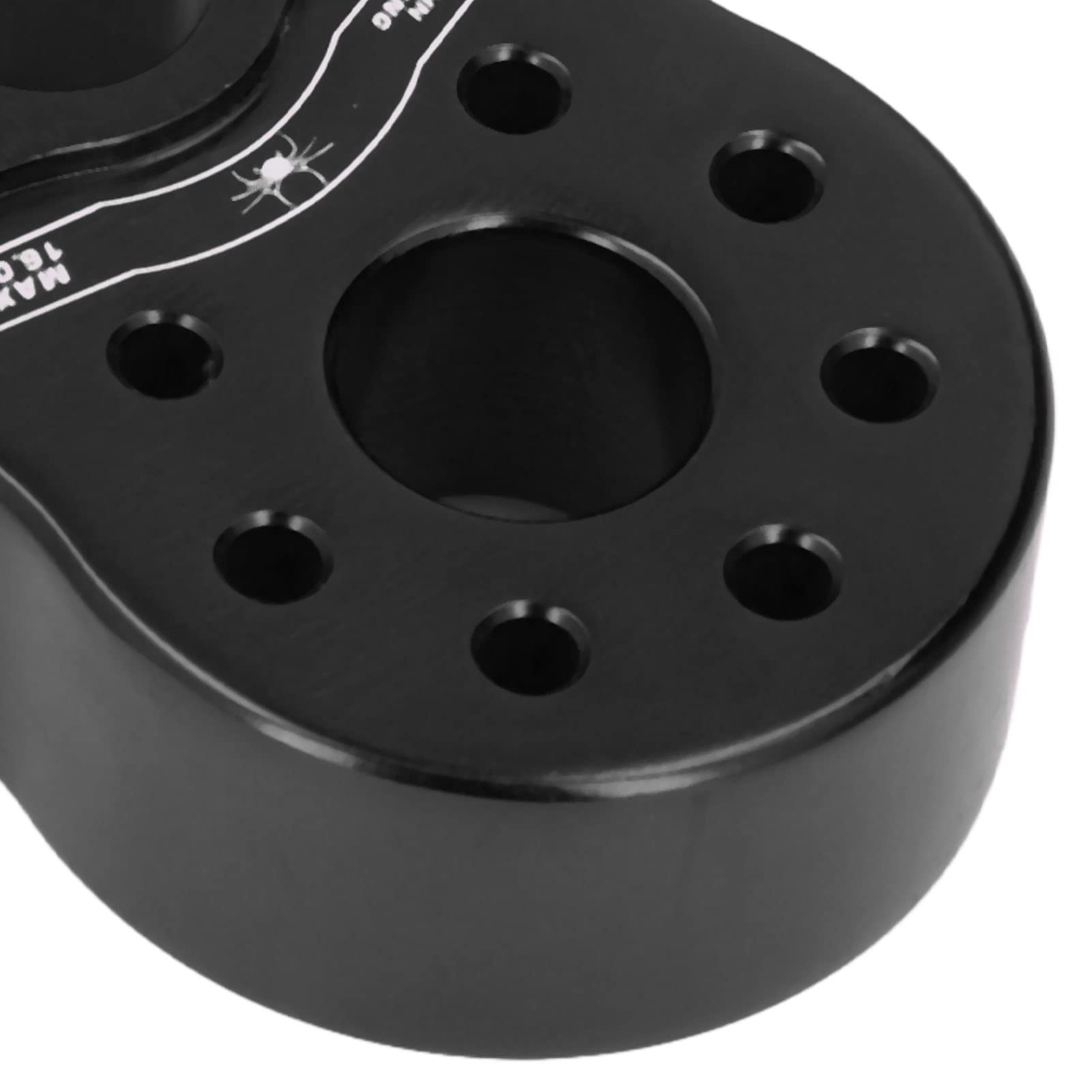 Mingzhe Enlace Plano con Grillete de Cabrestante, Soporte de Carga de 16000 LB con Protector de Goma, Aleación de Aluminio Universal para Camioneta UTV SUV, Compatible con Vehículos Todo (Negra)