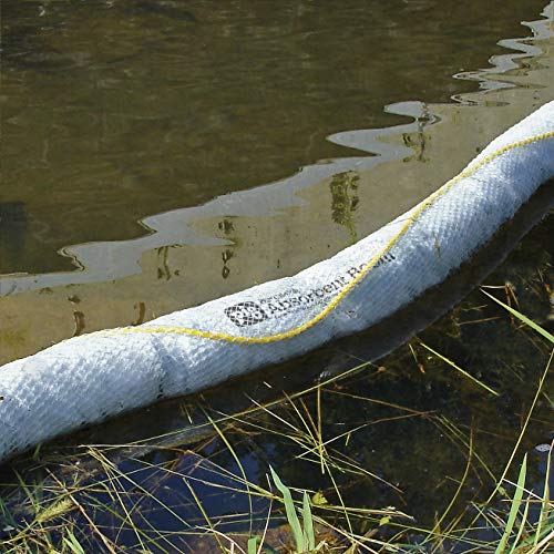 New Pig Oil Boom - Oil-Only Absorbent Boom - 8 Pack - 3" X 10' Boom - Absorbs Up To 2 Gallons Per Boom - Bom406 #TOP2