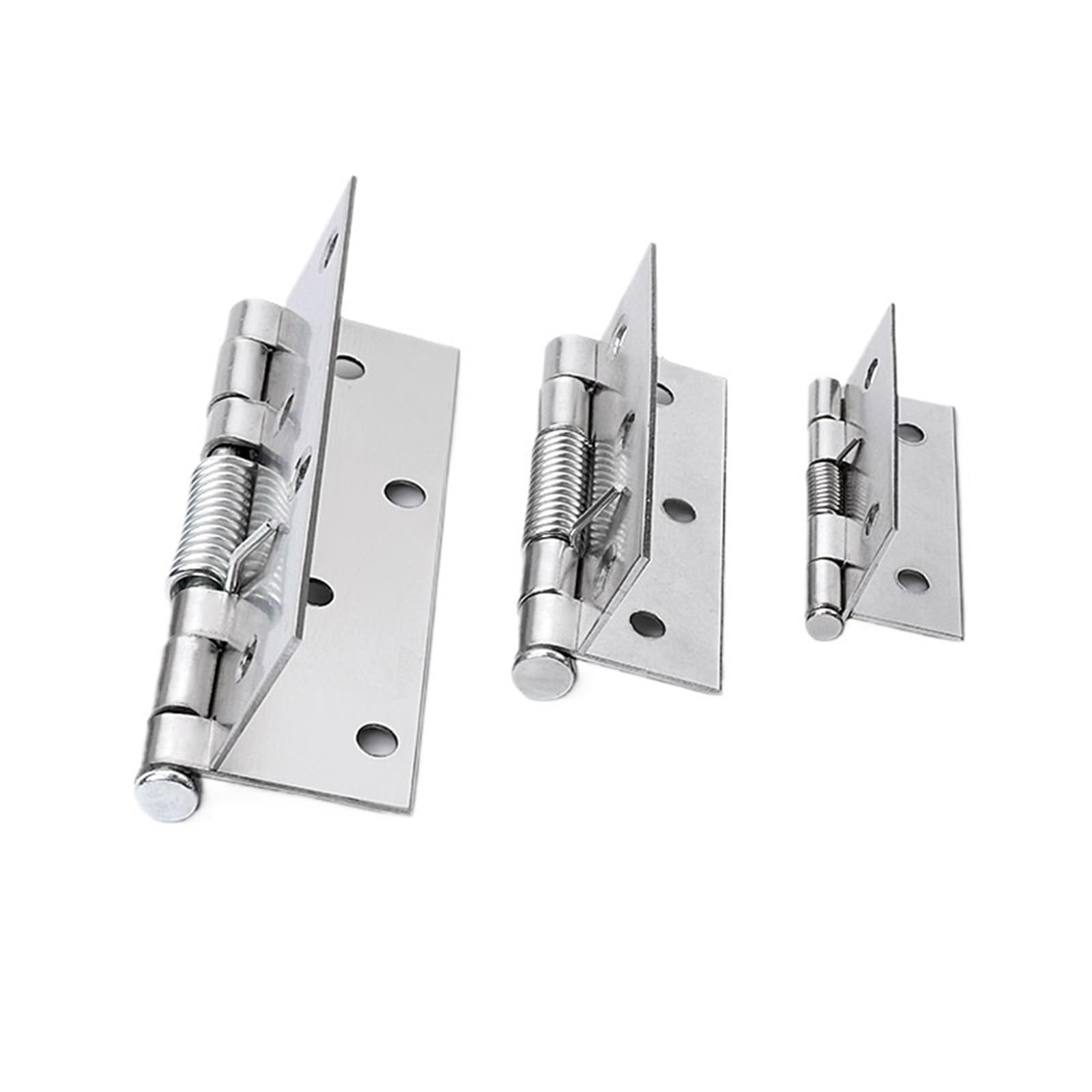 2PCS Stainless Steel Spring Hinge Wooden Doors Metal Hinges(75mm 2pcs)