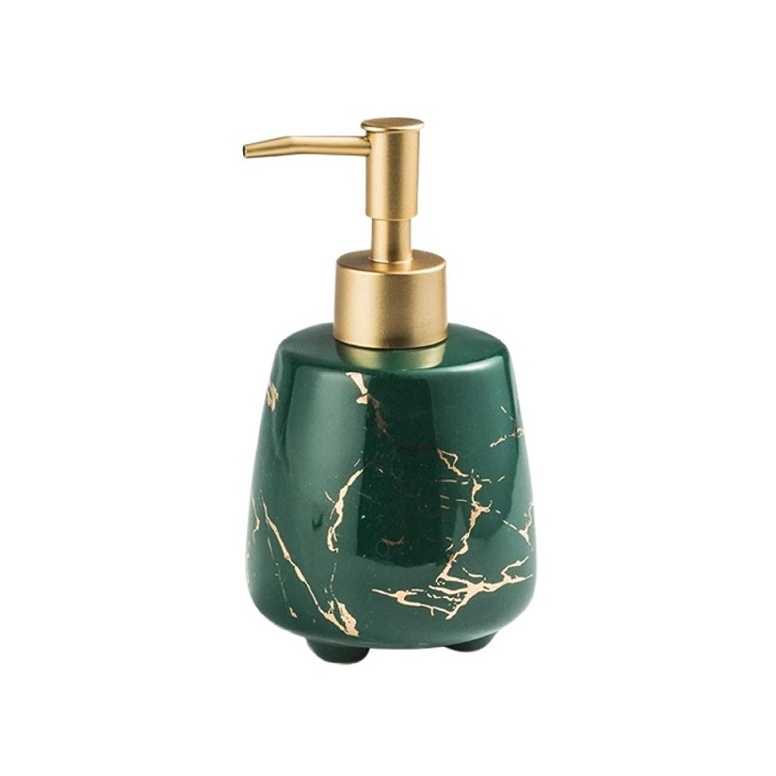 Soap Dispenser 300ml Light Luxury Lotion Push Bottle Bathroom Ceramic Soap Dispenser(Green)