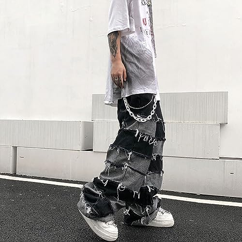 Mens Baggy Jeans Y2k Hip Hop Denim Pants Grunge Vintage Streetwear Pants Harajuku Loose Fit Jeans for Men2