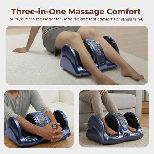 Image of Durafit91 Electric Foot Massager for Pain Relief, Feet Massager with Hand Simulation Massage, Air Compression, Shiatsu, Deep Kneading, Blood Circulation, Relaxation & Stress Relief, Portable Massager