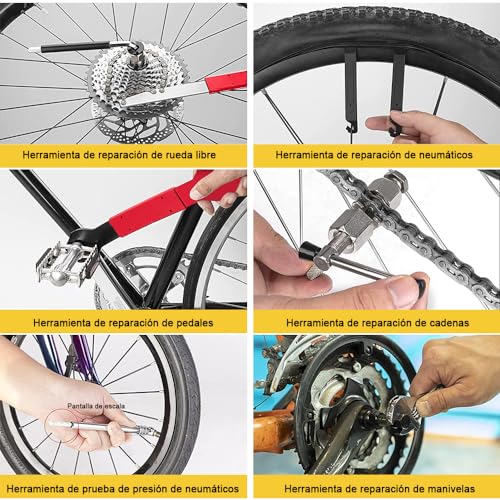 Recopilación y reviews de Kit herramientas bicicletas pinzas llaves dados Top diez. 9 Imagen adicional