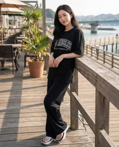 Image of DIAZ Women Co-ord Set for Girls | Stylish Two Piece Dress with Oversize Tshirt & High Waist Jogger|Trendy Cotton Blend Track Suit Set for Women | Casual /Travel & Lounge Wear Outfits