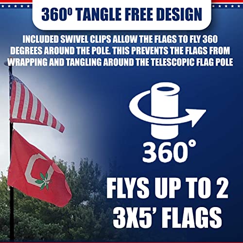 Service First ADVENTURESERIESBLACK20 Black Complete Tailgate Flag Pole Package 20Ft Black thumb #5