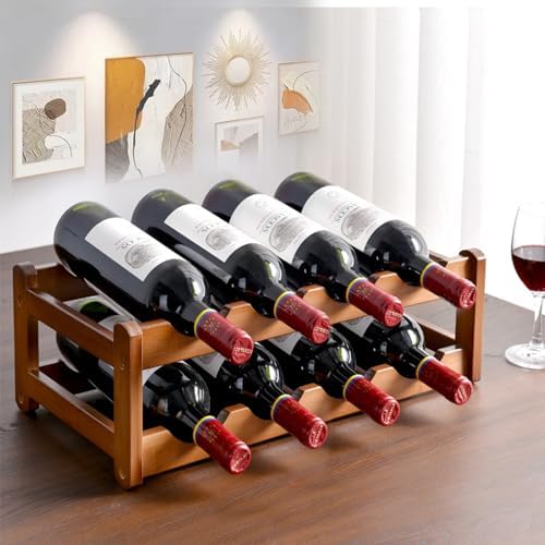 Range Bouteille Vertical Porte Bouteilles Stanley Range-Bouteilles GOURDBRO Empilable - 4 Étages Pour 12 Bouteilles - Organisateur Frigo/Placard Range Bouteille De Vin Frigo Rangement Bouteille De Vin