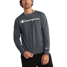 Champion Men's Classic Long Sleeve Tee, Small Script T-Shirt